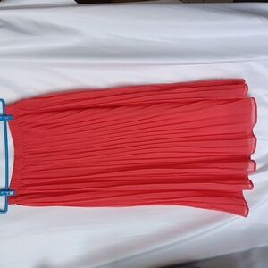 Beautiful Orange/coral long pleated skirt